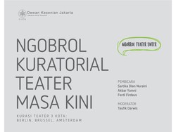 Ngobrol Kuratorial Teater Masa Kini Digelar Akhir Pekan Ini