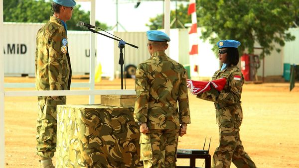 Prajurit TNI Peringati HUT Kemerdekaan RI ke-71 di Sudan