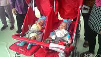Suasana Haru Saat Bayi Kembar Saqira dan Safira Pamit Pulang ke Dokter