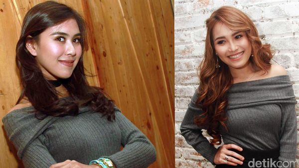 Ketika Ayu Ting Ting dan Adik Raffi Ahmad Pakai Baju yang Sama