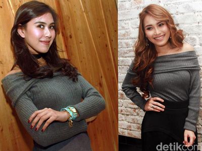 Ketika Ayu Ting Ting dan Adik Raffi Ahmad Pakai Baju yang Sama