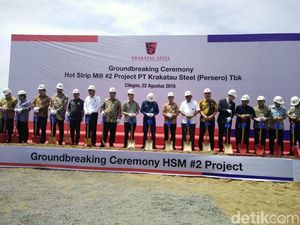 Krakatau Steel Groundbreaking Pabrik Baja Rp 5,9 T di Cilegon