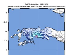 Gempa 4,4 SR di Teluk Elpaputi Maluku, Tak Berpotensi Tsunami