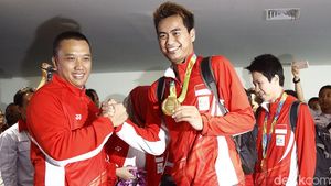 Pahlawan Olahraga Owi/Butet Tiba di Bandara Soetta