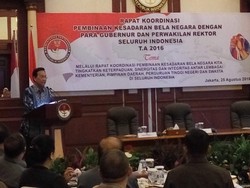 Menhan Gelar Rakor Bela Negara Bersama Rektor dan Gubernur Daerah