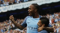 Menjamu West Ham di Etihad Stadium, Minggu (28/8/2016) malam WIB, City unggul cepat ketika Sterling membuka skor di menit ke-7. Reuters/Carl Recine.