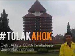 Ramai Pria Berjaket UI Orasi di Depan Rektorat Tolak Ahok, UI: itu Bukan Sikap UI