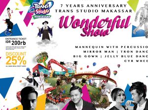 Rayakan Ulang Tahun ke-7, Trans Studio Makassar Tebar Promo & Atraksi Menarik