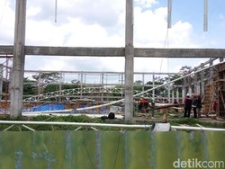Labfor Selidiki Laka Kerja Proyek Kolam Renang di Malang