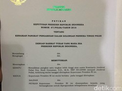 Ini Keppres Kenaikan Pangkat Budi Gunawan Jadi Jenderal Polisi