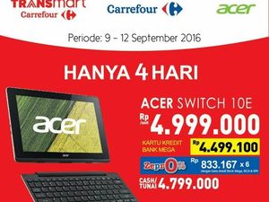 Hari Terakhir Promo Laptop Acer dan Lenovo di Transmart Carrefour