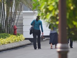 Saat Menteri Susi Nyeker di Istana Usai Rapat dengan Presiden Jokowi