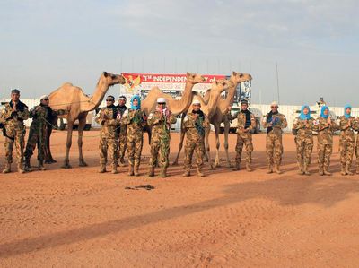 Pasukan Garuda Tebar Hewan Kurban di Sudan