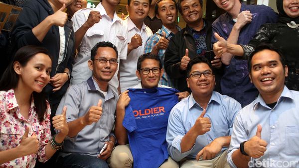 Sandiaga Uno Temui Relawan Soldier