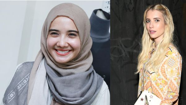 Zaskia Sungkar Lagi Happy, Gaya Emma dengan Busana Bermotif Seperti Batik