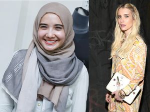 Zaskia Sungkar Lagi Happy, Gaya Emma dengan Busana Bermotif Seperti Batik