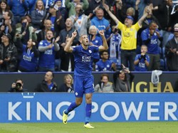 Slimani Dua Gol, Leicester Menang 3-0 atas Burnley