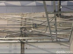 Ruang yang Plafonnya Jatuh di T3 Ultimate Bandara Cengkareng Sudah Dirapikan