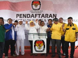 Diiringi Pasukan Berkuda, Petahana Neneng Hasanah Daftar Pilbup ke KPU Bekasi