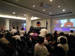 NasDem Gelar Nobar Pendaftaran Ahok-Djarot ke KPUD, Begini Suasananya