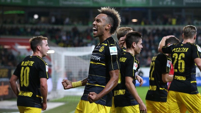 Aubameyang Dua Gol, Dortmund Hajar Wolfsburg 5-1