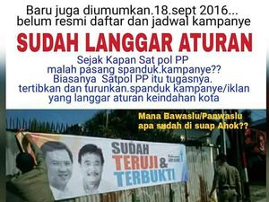 Muncul Meme Satpol PP Pasang Spanduk, Ahok: Black Campaign Pengecut!