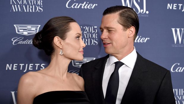 LONDON, ENGLAND - FEBRUARY 16:  Actors Angelina Jolie and Brad Pitt attend the EE British Academy Film Awards 2014 at The Royal Opera House on February 16, 2014 in London, England.  (Photo by Chris Jackson/Getty Images)