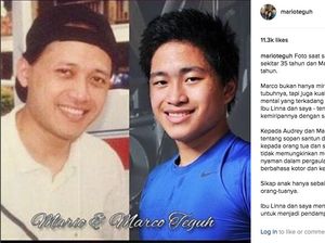 Mario Teguh Unggah Foto Kemiripan dengan Anak Lelakinya
