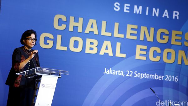 Sri Mulyani Hadiri Seminar Challenges to Global Economy