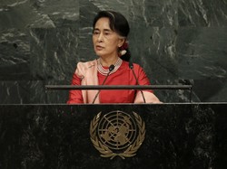 Pidato Pertama di Sidang PBB, Suu Kyi Bela Perlakuan Myanmar pada Rohingya