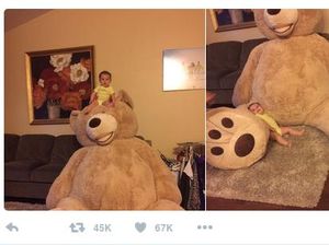 Adakah Bahaya di Balik Bayi dan Boneka Raksasa yang Fotonya Jadi Viral Ini?