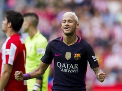 Neymar Dua Gol, Barca Atasi Sporting Gijon 5-0
