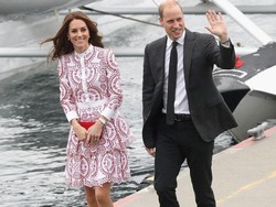 Cantiknya Kate Middleton dengan Dress Bernuansa Merah-Putih