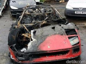 Asalnya Mulus, Eh Mobil Langka Ferrari Malah Habis Terbakar Asalnya Mulus, Eh Mobil Langka Ferrari Malah Habis Terbakar