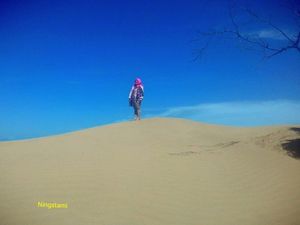 Menapaki Padang Pasir di Pantai Oetune, NTT