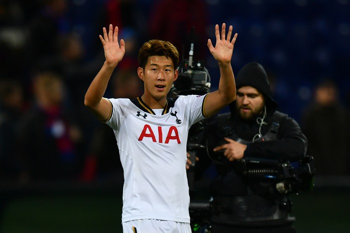 Son Heung-Min Heung-Min Son of Tottenham Hotspur celebrates victory after the UEFA Champions League Group E match between PFC CSKA Moskva and Tottenham Hotspur FC at Stadion CSKA Moskva on September 27, 2016 in Moscow, Russia. (Photo by Dan Mullan/Getty Images)