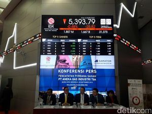 Rehat Siang, IHSG Turun 5 Poin