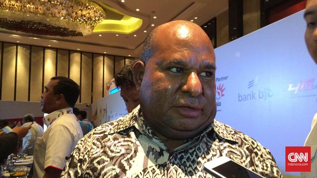 Kader Partai Demokrat Lukas Enembe yang juga Gubernur Papua.