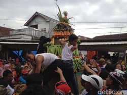 Warga Berebut Tumpeng Raksasa di Grebeg Suro