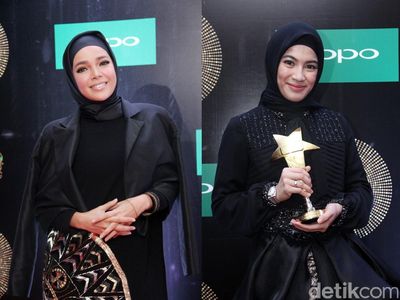 Pesona Dewi Sandra dan Alyssa Soebandono dalam Busana Hitam