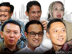 Head to Head Ahok-Djarot vs Dua Penantang