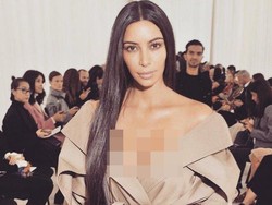 Kim Kardashian Tampil Tanpa Makeup di Paris Fashion Week