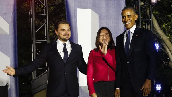 Aksi Leonardo DiCaprio di Depan Barack Obama