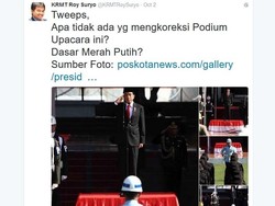 Seskab Respons Soal Jokowi yang Berdiri di Podium Merah Putih
