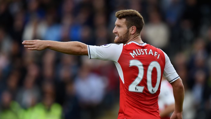 HULL, ENGLAND - SEPTEMBER 17:  Shkodran Mustafi of Arsenal during the Premier League match between Hull City and Arsenal at KCOM Stadium on September 17, 2016 in Hull, England.  (Photo by Tony Marshall/Getty Images)