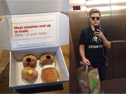 Kreatif, Pria Ini Ambil Hati Perusahaan dengan Bawa CV dalam Sekotak Donat