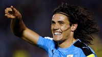 Dalam lanjutan kualifikasi yang dihelat di Estadio Centenario, Jumat (7/10/2016) pagi WIB, Uruguay bermain dengan kekuatan penuh termasuk Cavani dan Luis Suarez di lini depan. REUTERS/Andres Stapff.