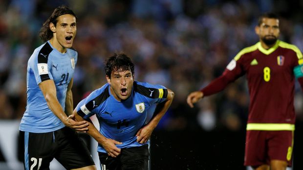 Cavani Dua Gol, Uruguay Hantam Venezuela 3-0