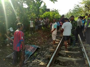 Hendak Kerja Bakti, Gatot Tewas Tertabrak KA Matarmaja di Blitar
