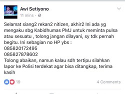 Nama Kombes Awi Dicatut Pelaku Mama Minta Pulsa